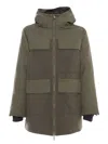 K-way Hodel Fabric Mix  Down Jacket In Green