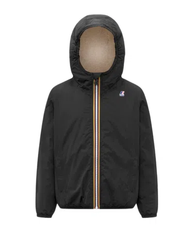 K-way Hooded Casual Jacket In Black