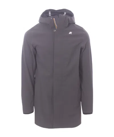K-way Hooded Casual Jacket In Black
