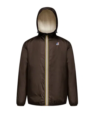 K-way Hooded Casual Jacket In Black