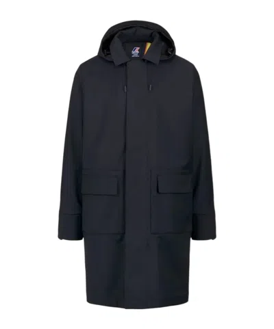 K-way Hooded Casual Jacket In Blue
