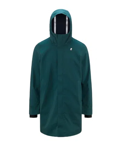 K-way Hooded Casual Jacket In Blue
