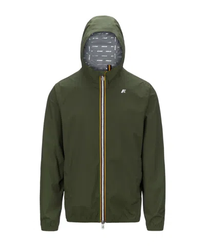 K-way Hooded Casual Jacket In Green