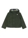 K-way Hooded Corduroy Jacket In Green