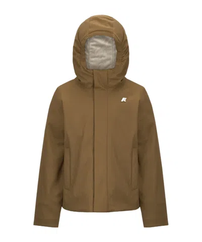 K-way Hooded Cotton Suit In Brown