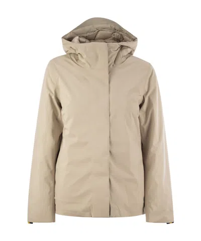 ジャケット K-WAY DOREL BONDED PADDED - Hooded jacket K-way Dorel Bonded Padded - Hooded Jacket In Beige | ModeSens
