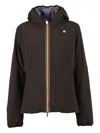 K-way Hooded Double-layer Jacket In Brown
