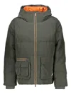 K-way Hooded Down Jacket In Green