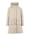 K-way Hooded Down Jacket In Neutral