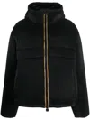 K-way Hooded Duck-down Puffer Jacket In Black