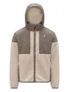 K-way Hooded Fleece Jacket In Neutral