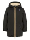 K-way Hooded Fleece-lined Jacket In Black