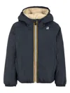 K-way Hooded Fleece-lined Jacket In Blue