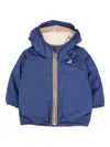 K-way Hooded Fleece-lined Jacket In Blue