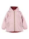 K-way Kid Sophie Thermo Plus Reversible Hooded Down Jacket In Pink