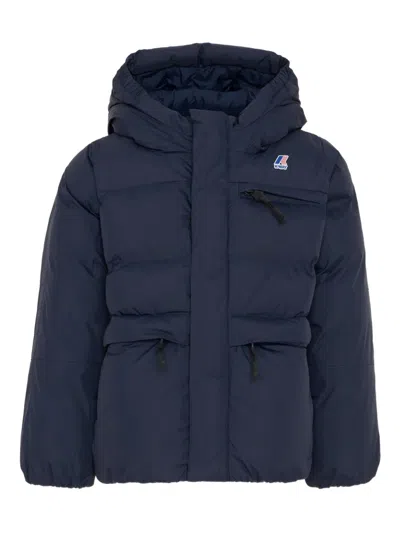 K-way Hooded Jacket In Blue