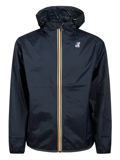 K-way Hooded Jacket In Blue