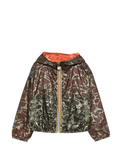 K-way Kids' Hooded Jacket In Multi