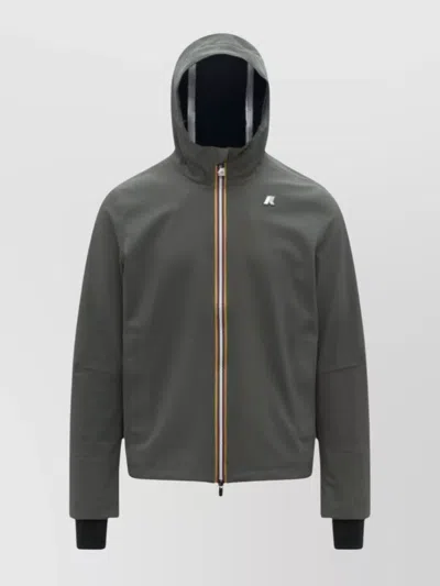 K-WAY HOODED JACKET FEATURING ELASTICATED CUFFS