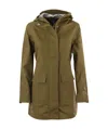 K-way K Way Thersa Hooded Jacket In Green
