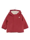K-way Hooded Logo-patch Jacket In Red