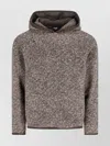 K-way Hooded Long Sleeve Textured Knit Sweater In Brown