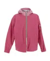 K-way Hooded Long-sleeved Casual Jacket In Red