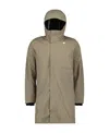 K-way Hooded Long-sleeved Coat In Gray