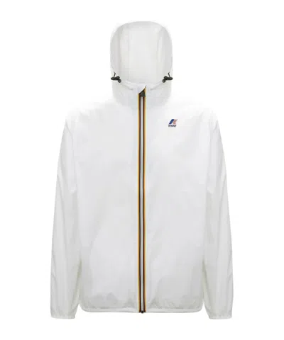 K-way Hooded Long-sleeved Zipper Casual Jacket In White
