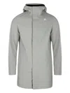 K-way Hooded Longline Jacket In Animal Print
