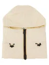K-way Adjustable Hooded Neck Warmer With Detachable Toggles In Powder