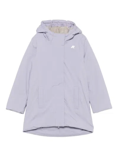 K-way Kids' Hooded Padded Coat In Purple