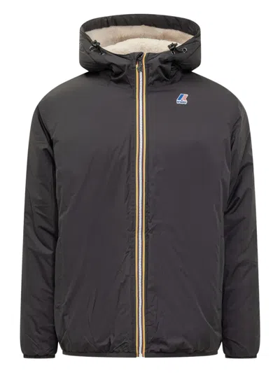 K-way Hooded Padded Jacket In Black