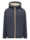 K-way Hooded Padded Jacket In Blue