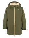 K-way Green Jacket For Kids With Logo In Green