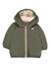 K-way Hooded Padded Jacket In Green