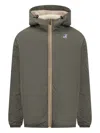 K-way Hooded Padded Jacket In Green