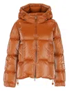 K-way Hooded Padded Jacket In Orange