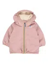 K-way Hooded Padded Jacket In Pink
