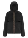 K-way Hooded Panelled Jacket In Black