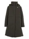 K-way Hooded Parka Coat In Brown