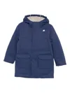 K-way Hooded Pocket Jacket In Blue