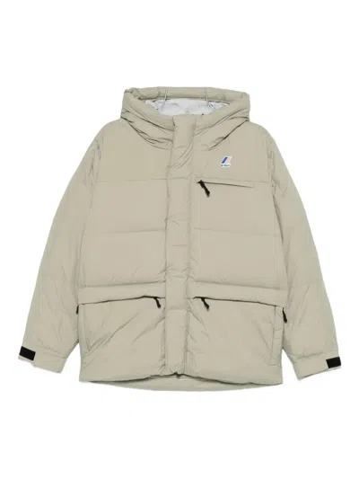 K-way Hooded Pocket Jacket In Neutral