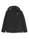 K-way Hooded Puffer Jacket In Black