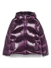 K-way Hooded Puffer Jacket In Purple
