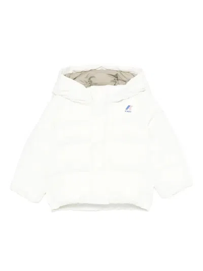 K-way Babies' Hooded Puffer Jacket In White