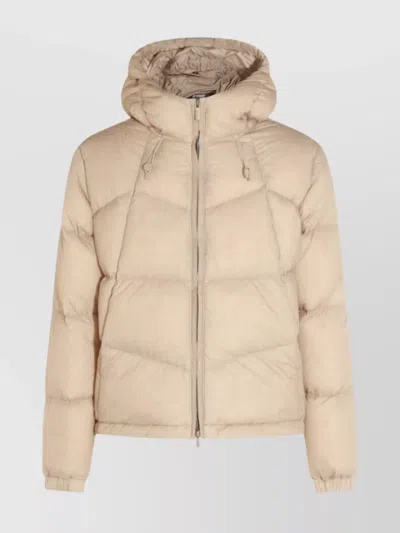 K-WAY HOODED QUILTED DOWN JACKET DRAWSTRING