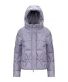 K-way Hooded Quilted Down Jacket In Purple