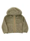 K-way Reversible Downjacket In Sherpa Fabric Kids In Brown