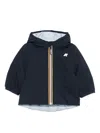 K-way Hooded Reversible Jacket In Blue